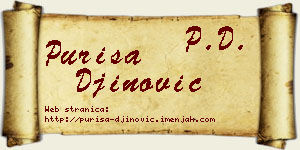 Puriša Đinović vizit kartica